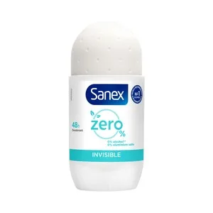 Sanex Zero % Invisible Desodorante Roll On para Mujer Antitranspirante hasta 48 Horas 50 Ml