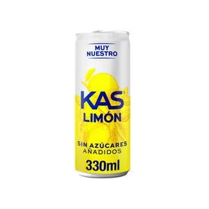KAS Zero Refresco de Limón sin Azúcares Añadidos Lata de 330 Ml.