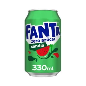 Fanta Zero Refresco de Sandía sin Azúcares Añadidos Lata 330ml 330 ML