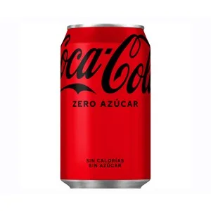 Coca Cola Zero Zero Refresco de Cola Zero Azúcar y Zero Cafeína Lata de 330 Ml.