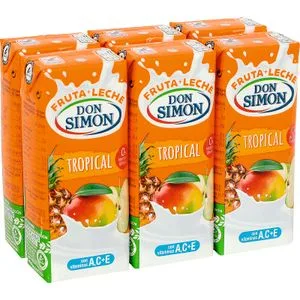 Zumo de Frutas y Leche Sabor Tropical P-6 6 X 200 Ml