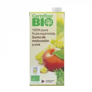 Zumo de Melocotón y Uva Ecológico Carrefour Bio Brik 1 L.
