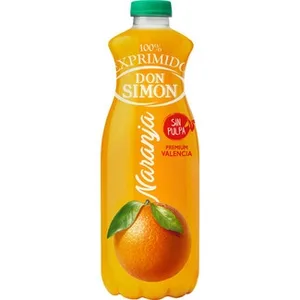 Zumo de Naranja 100% Exprimido sin Pulpa  DON Simon 1 L