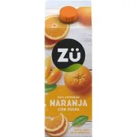 Zumo de Naranja Exprimida con Pulpa Zü, Brik 1,75 Litros