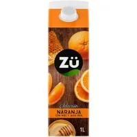 Zumo de Naranja Exprimida con Miel y Jalea Real Zü, Brik 1 Litro