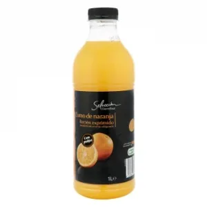 Zumo de Naranja Recién Exprimido con Pulpa Carrefour Selección Botella 1 L.