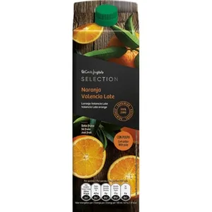 Zumo de Naranja Valencia Late con Pulpa 100% Exprimido el Corte Ingles Selection