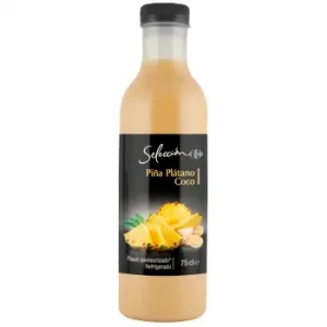 Zumo de Piña, Plátano y Coco Carrefour Selección Exprimido Botella 75 Cl.