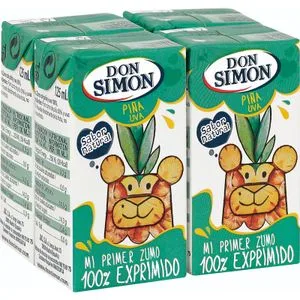 Zumo Exprimido Piña Uva sin Pulpa Minibrik 4 X 0,12 L