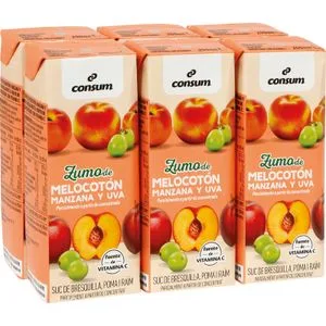 Zumo Melocotón,uva y Manzana Pack de 6 6 X 0,2 L