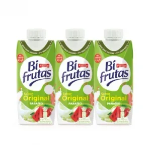 Zumo Paraíso Original Bifrutas Pack de 3 Briks 330 Ml.