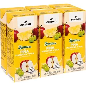 Zumo Piña,uva, Manzana Concentrado Pack de 6 6 X 0,2 L