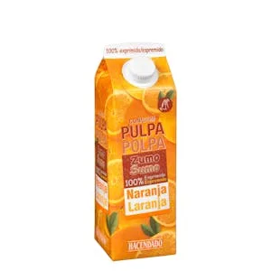 Zumo Pura Naranja con Pulpa Hacendado 1 L